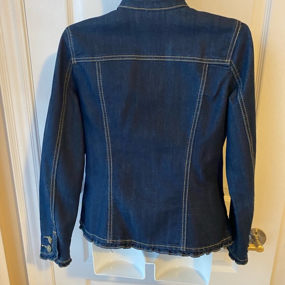 Rare Baccini Military Jean Jacket with stunning Details! - Picture 7 of 14